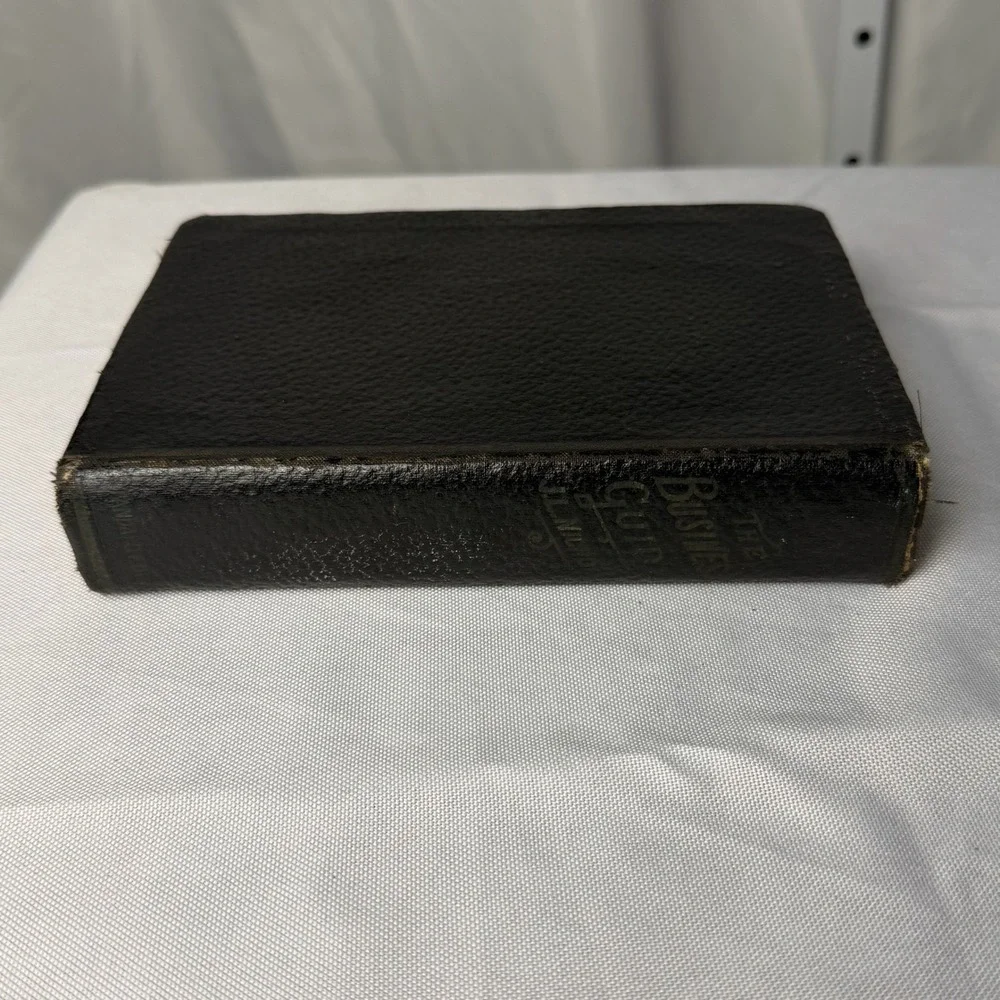 1922 J.L. Nichols The Business Guide Safe Methods of Business Book Black Leather